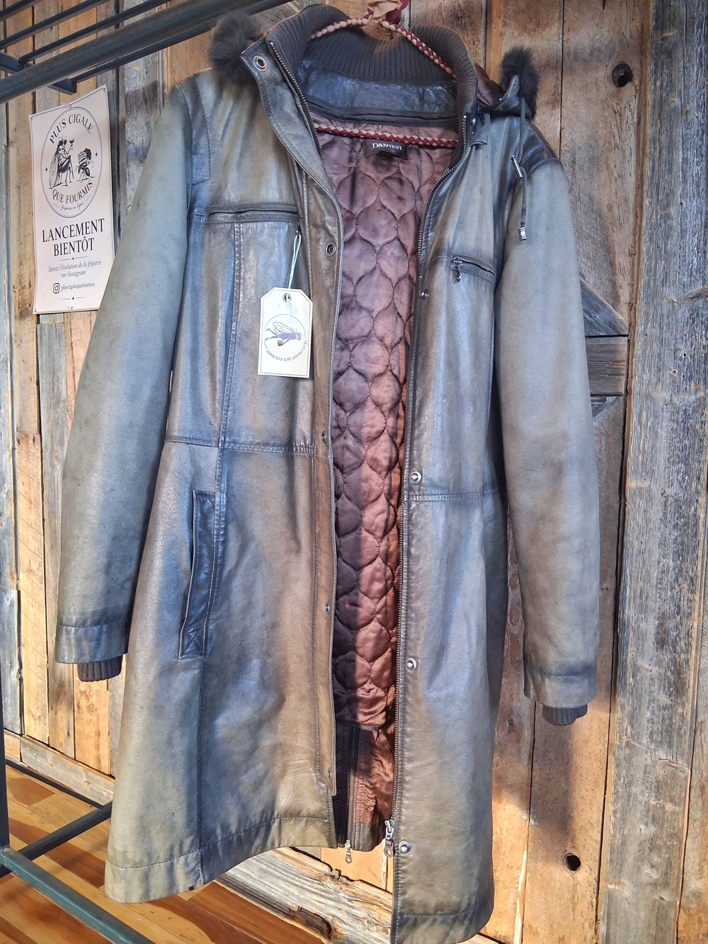 Vintage DANIER Genuine Leather Long Coat 🤎